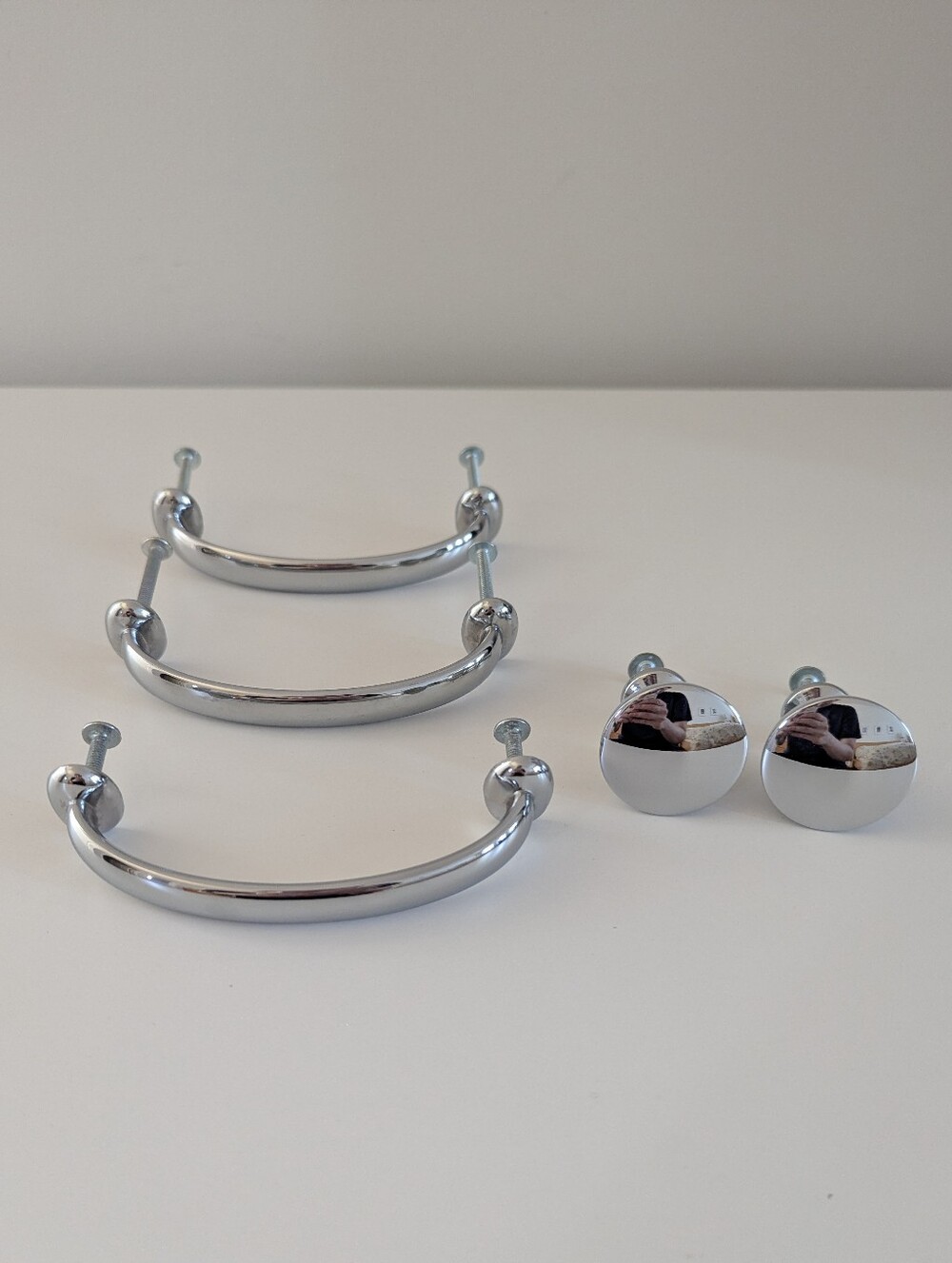 3 for $15🍒Chrome Cabinet / Vanity Knobs and Handles